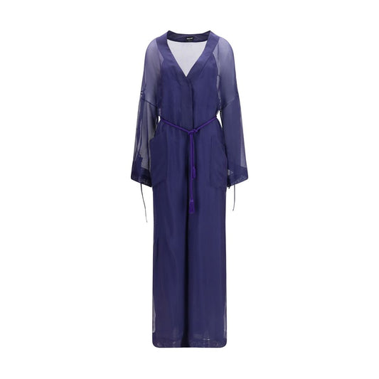 Blue Viscose Jumpsuit