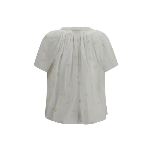 Beige Cotton Shortsleeve Shirt