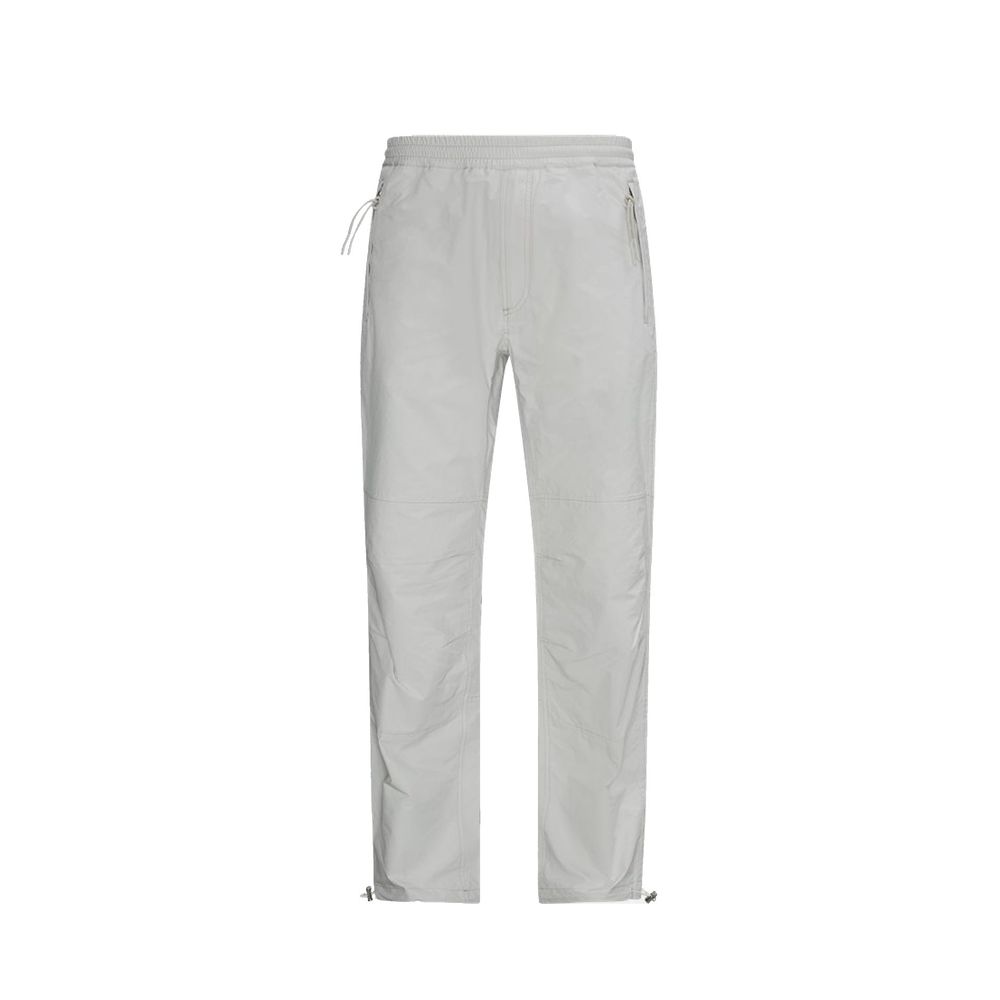Gray Polyester Casual Pants