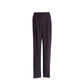 Brown Silk Casual Pants