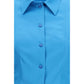 Blue Viscose Casual Dress