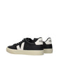 Black Leather Low Top Sneakers