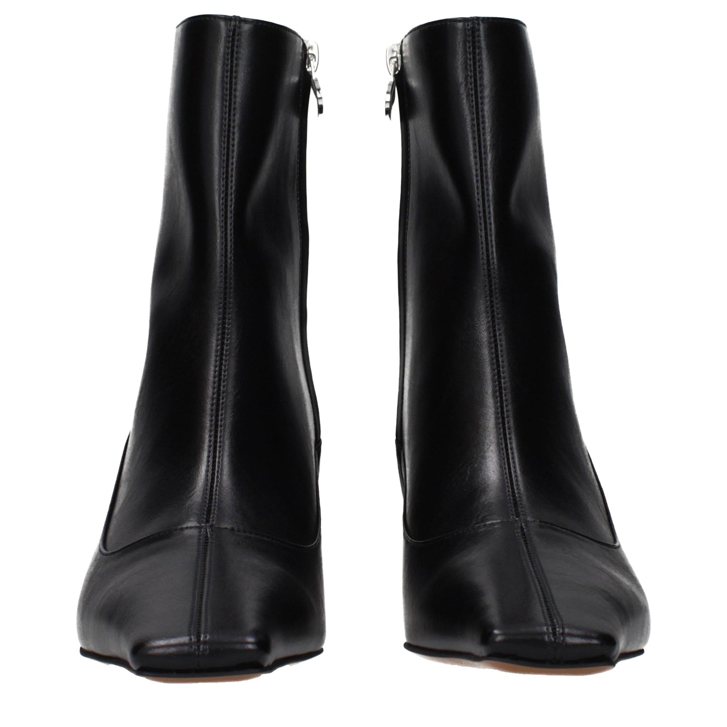 Black Leather Ankle Boots