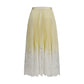 Bicolor Polyester Midi Skirt