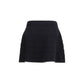 Black Cotton Mini Skirt