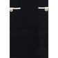 Black Cotton Mini Skirt