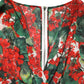 Multicolor Floral Long Sleeves V-neck Dress
