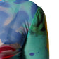 Multicolor Graffiti Print Tulle Sheath Midi Dress