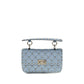 Blue Viscose Shoulder Bag