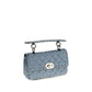 Blue Viscose Shoulder Bag