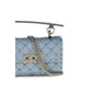 Blue Viscose Shoulder Bag