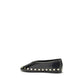 Black Polyurethane Ballet Flats
