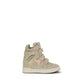 Beige Calf Leather Bos Taurus Chunky Sneakers