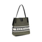 Bicolor Cotton Backet Bag
