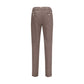 Brown Cotton Casual Pants