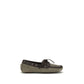 Gray Calf Leather Bos Taurus Slip-On Loafers