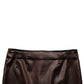Brown Acetate High-Waisted Pencil Cut Skirt