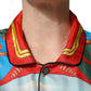 Multicolor Printed Long Sleeve Button Down Shirt Top