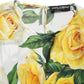 Yellow Rose Floral Long Sleeves Blouse Top
