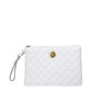 White Leather Clutch Bag
