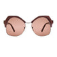 Brown Metal & Plastic Sunglasses