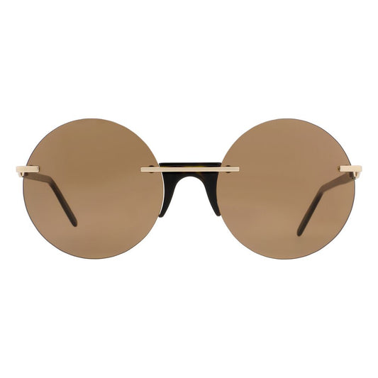 Brown Metal Sunglasses