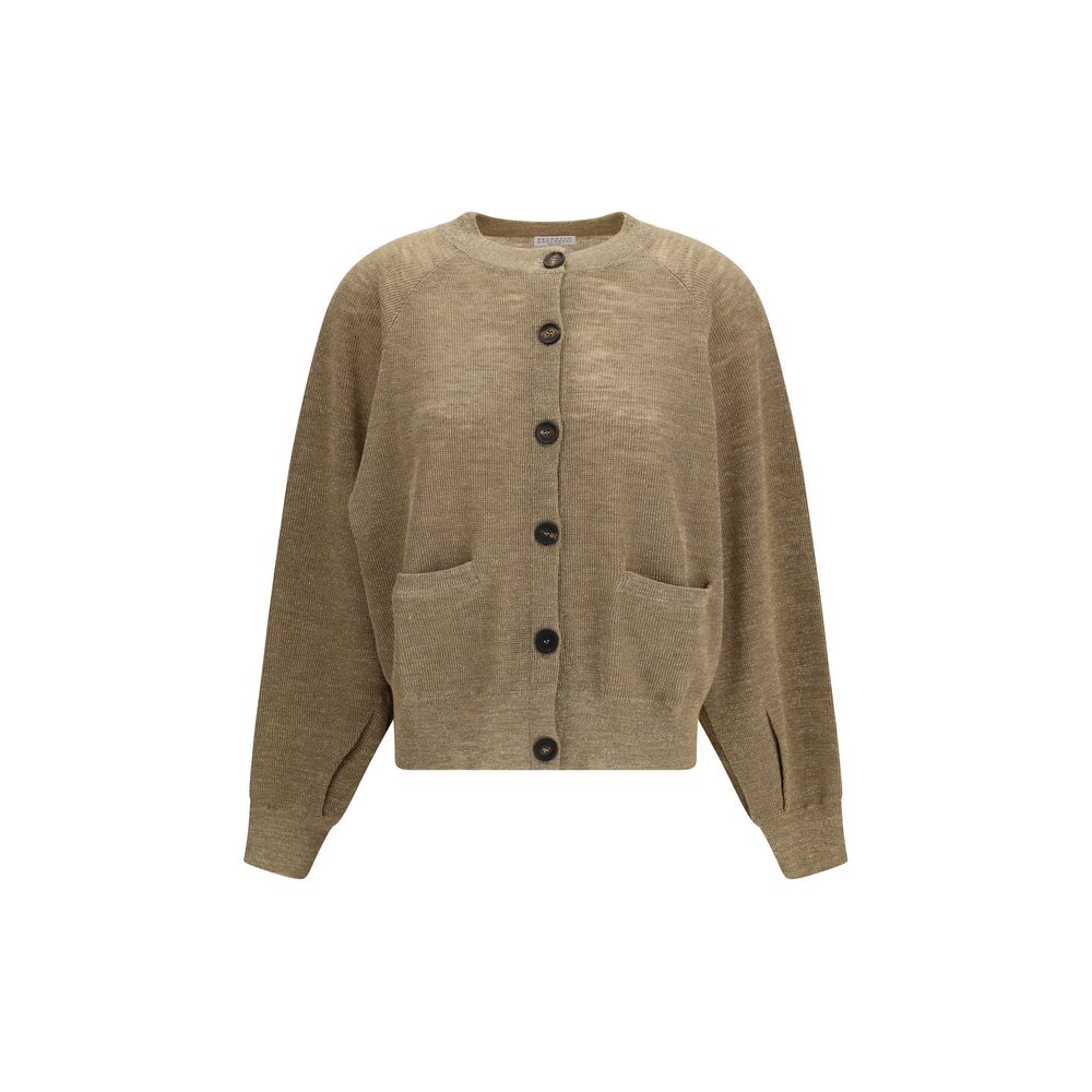 Beige Linen Cardigan