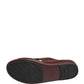 Maroon Leather Cutout DG Logo Sandals Shoes