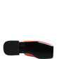 Orange DG Logo Leather Flats Sandals Shoes