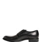 Black Calfskin Leather Derby Men Dress Shoes