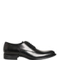 Black Calfskin Leather Derby Men Dress Shoes
