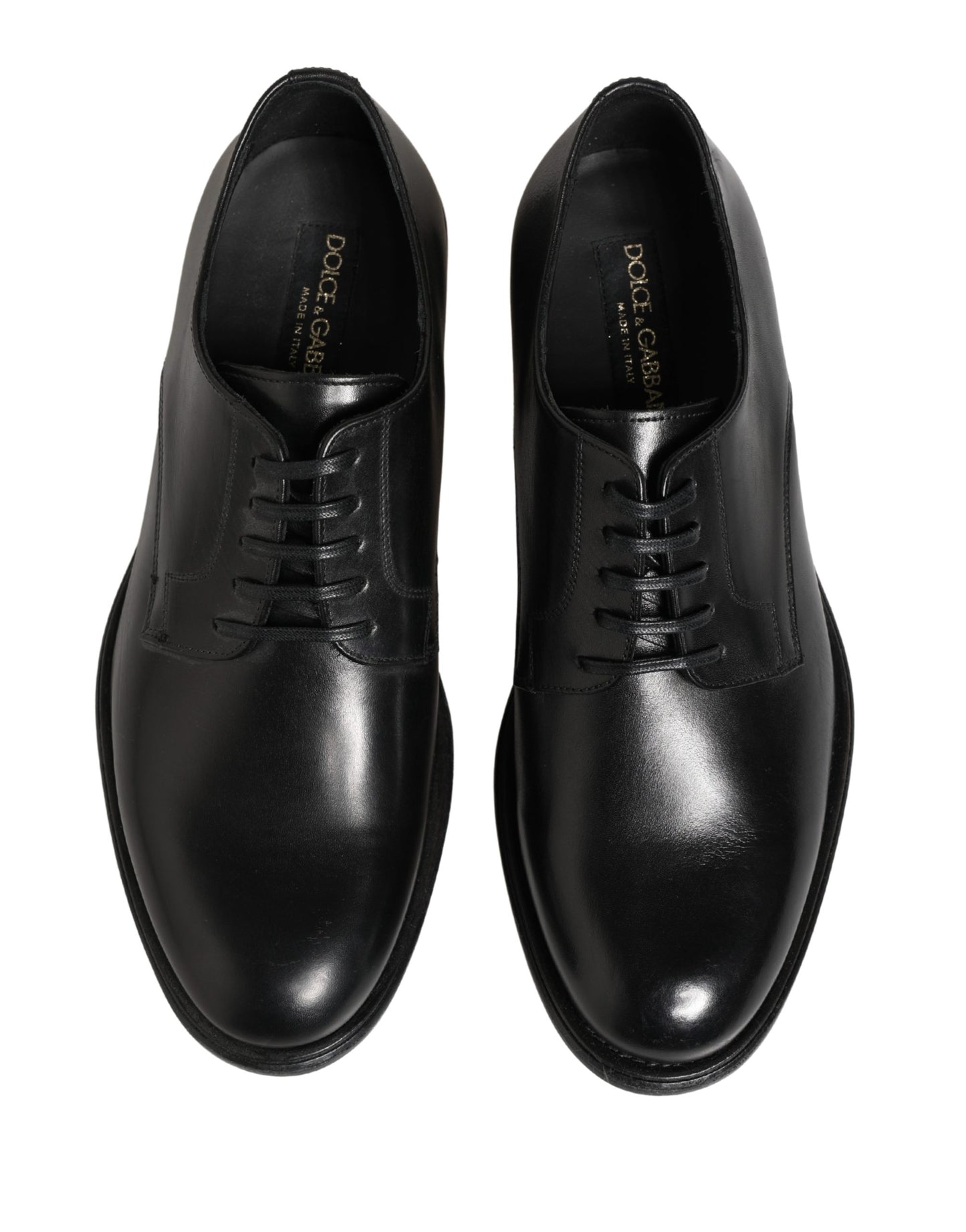 Black Calfskin Leather Derby Men Dress Shoes