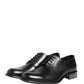 Black Calfskin Leather Derby Men Dress Shoes