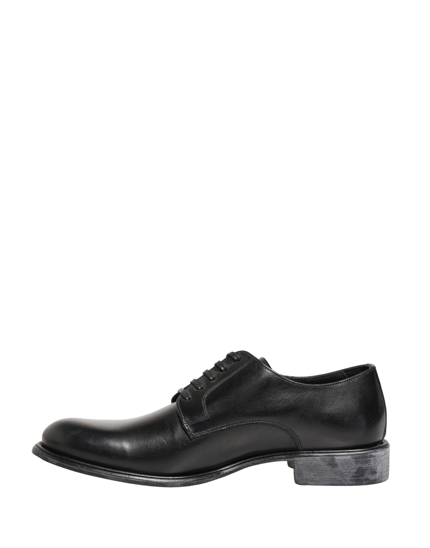 Black Calfskin Leather Derby Men Dress Shoes