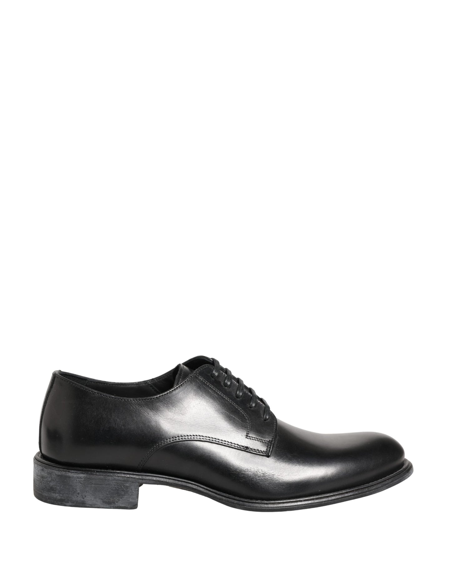 Black Calfskin Leather Derby Men Dress Shoes