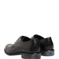 Black Calfskin Leather Derby Men Dress Shoes