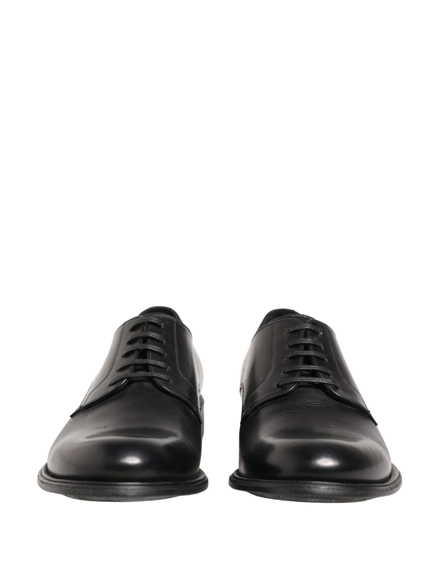Black Calfskin Leather Derby Men Dress Shoes