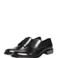 Black Calfskin Leather Derby Men Dress Shoes