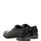 Black Calfskin Leather Derby Men Dress Shoes
