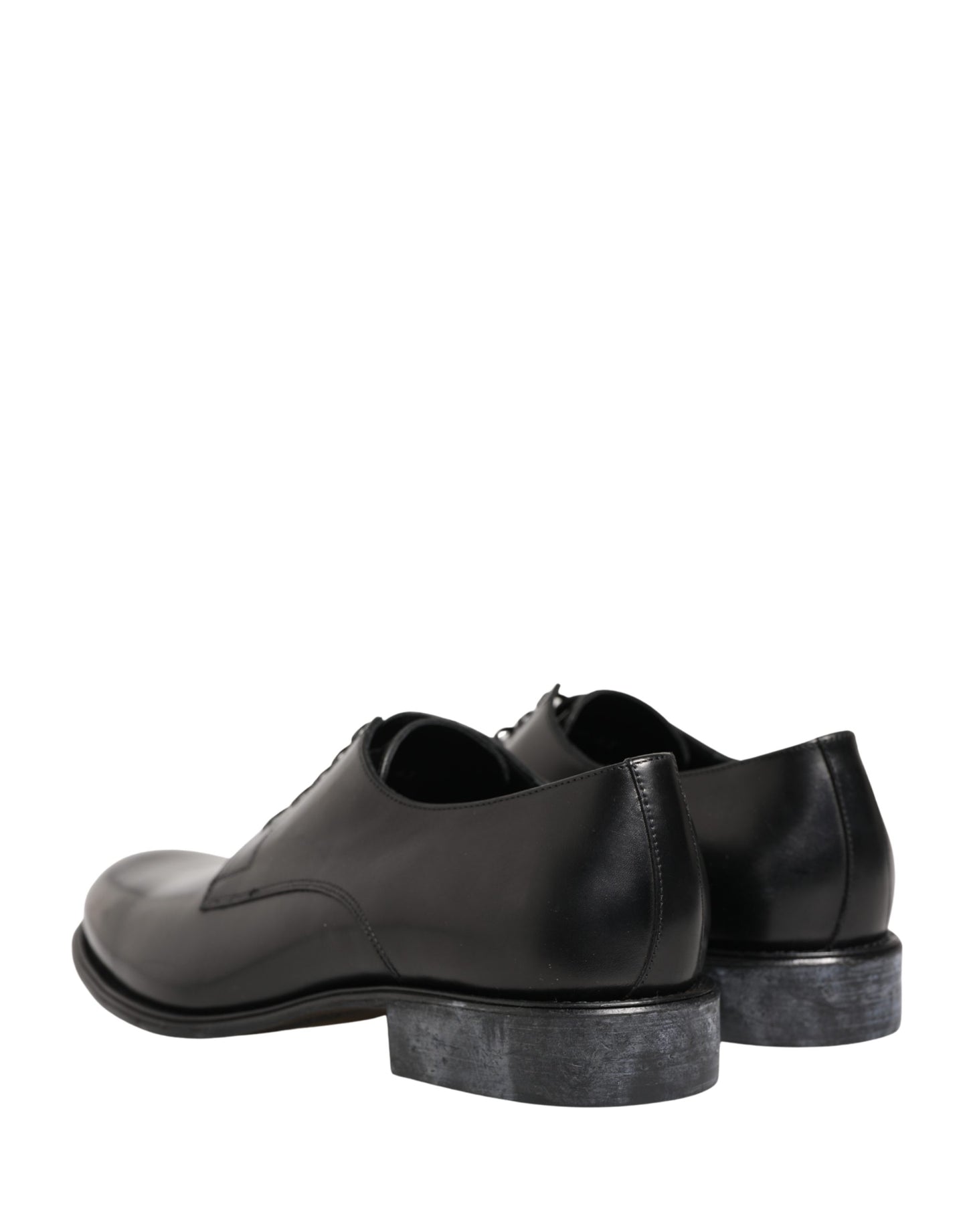 Black Calfskin Leather Derby Men Dress Shoes