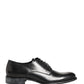 Black Calfskin Leather Derby Men Dress Shoes