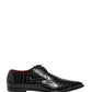 Black Exotic Leather Derby Men Dress Shoes