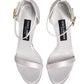 White Platform Ankle Strap Sandals Shoes