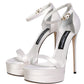 White Platform Ankle Strap Sandals Shoes