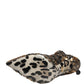 Gold Leopard Sequin Sock Ankle Boots Shoes