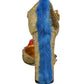 Gold Fur Trim Glitter T-strap Sandals Shoes