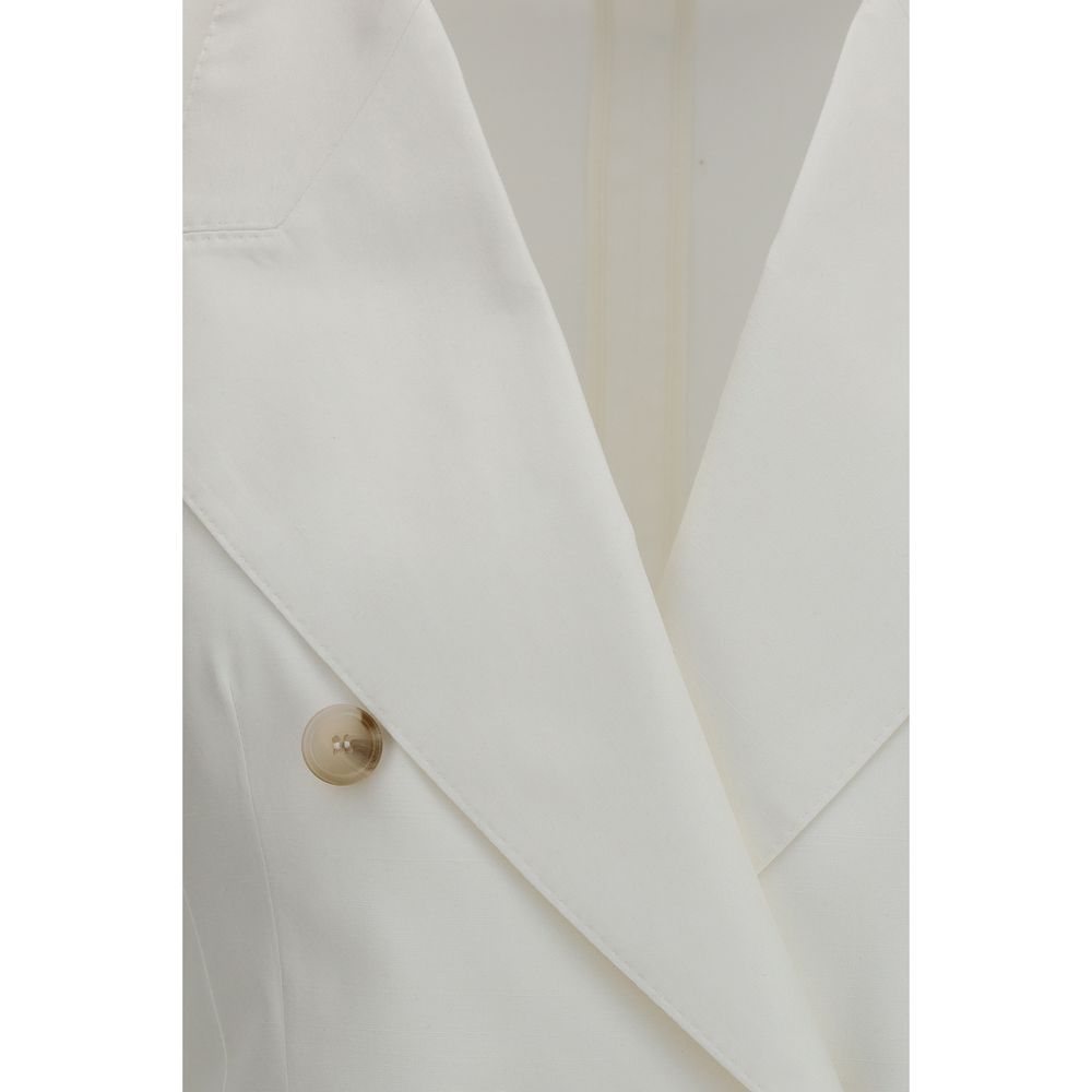 White Cotton Blazer