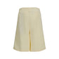 Beige Polyester Bermuda Shorts