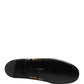 Black Gold Leopard Pony Skin Loafers Shoes