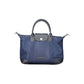 Blue Polyurethane Women's Bag